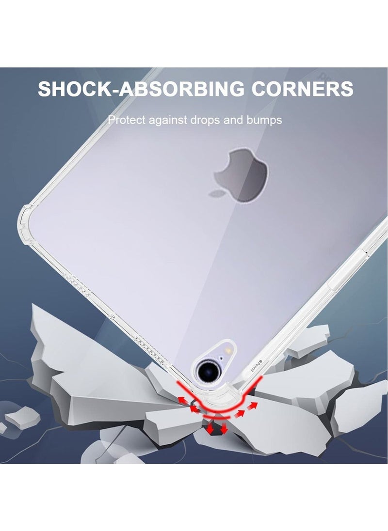 Clear Case for iPad Mini 6 (8.3 inch 2021) with Pencil Holder Supports 2nd Gen Apple Pencil Charging, Ultra Slim Lightweight Soft TPU Back Cover Skin for iPad Mini 6th Generation - Image 5