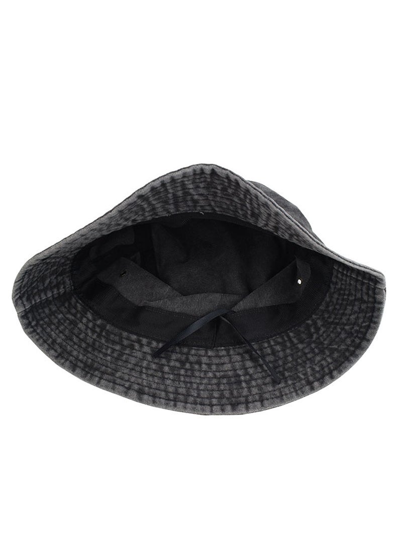 Generic Washed fisherman's hat Denim sun hat Outdoor sunscreen spray basin hat Fashion travel hat  - Image 3