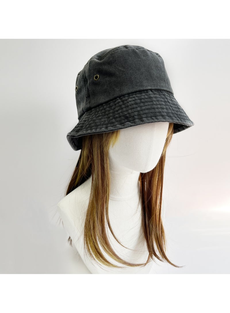 Generic Washed fisherman's hat Denim sun hat Outdoor sunscreen spray basin hat Fashion travel hat  - Image 5