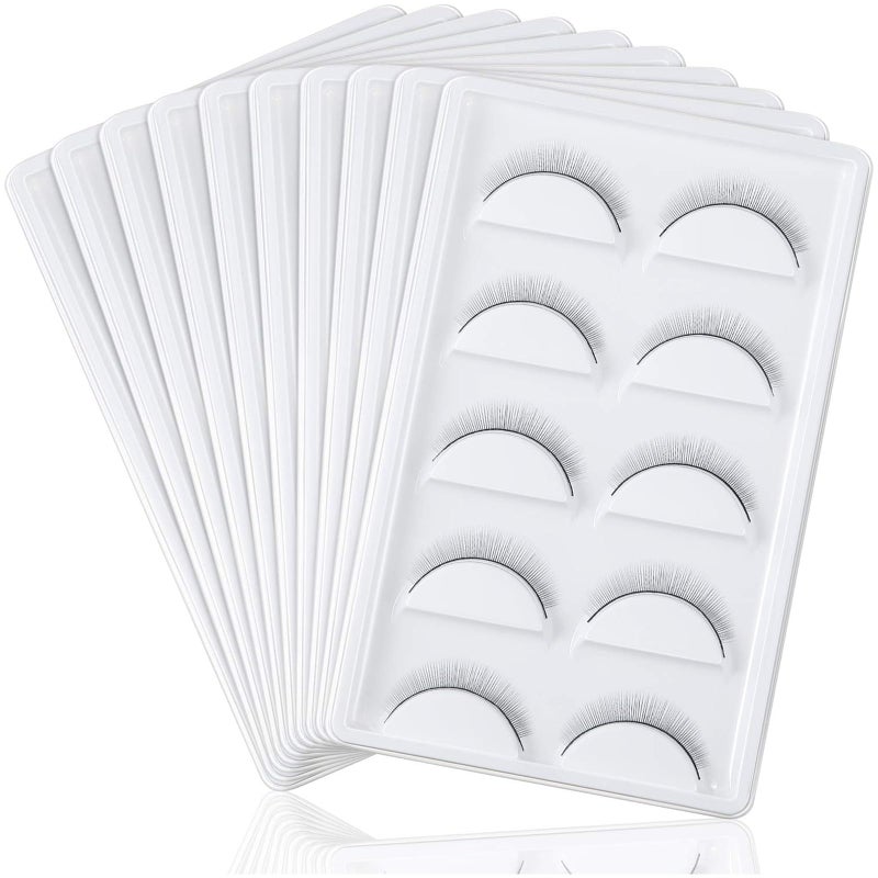 Blulu 50 Pairs Practice Eyelashes Training Lashes Self-adhesive Practice Lashes Eyelash Strips for Training Eyelash Extension Makeup Beginners Beauty Salon - Image 1