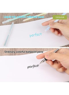 MIRA Brands 12-Piece Colored Gel Pens Set, Kawaii Blue 0.5 Mm Ballpoint Pen For Journal Cute School Supplies Stationery Office Accessories  - Image 5