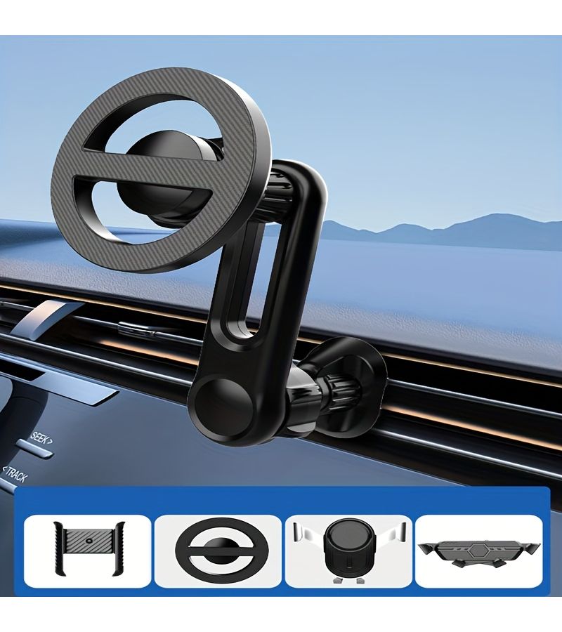 Black 2pcs Spherical Support Extension Arms Adjustable Length 360 Degree Rotation Car Phone Mount - Image 5