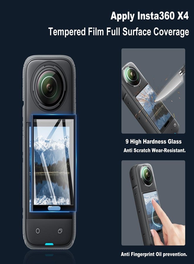 طقم ملحقات كاميرا Vasgather Insta 360 X4 مع واقيات للعدسة، وحافظة سيليكون، وحافظة للكاميرا (أسود، للجنسين) - Image 2
