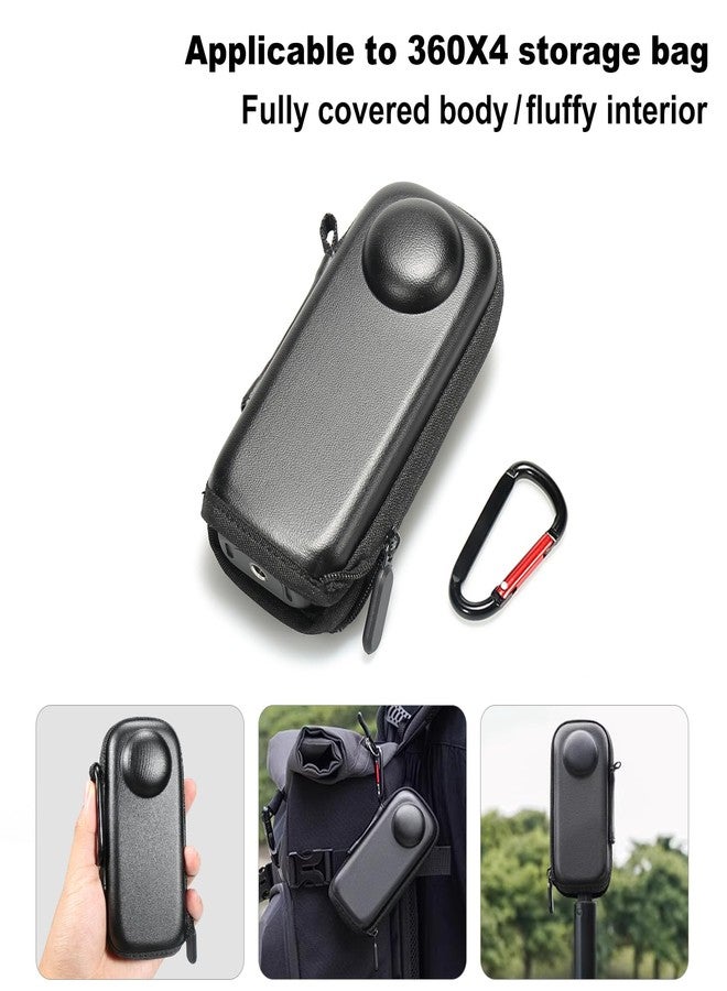 طقم ملحقات كاميرا Vasgather Insta 360 X4 مع واقيات للعدسة، وحافظة سيليكون، وحافظة للكاميرا (أسود، للجنسين) - Image 5