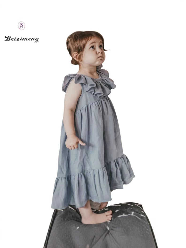 Girls' Skirt Spring Dress 2025 Princess Dress Large Children'S Summer Class A Beach Dress Fashion Dress Thin - Image 2