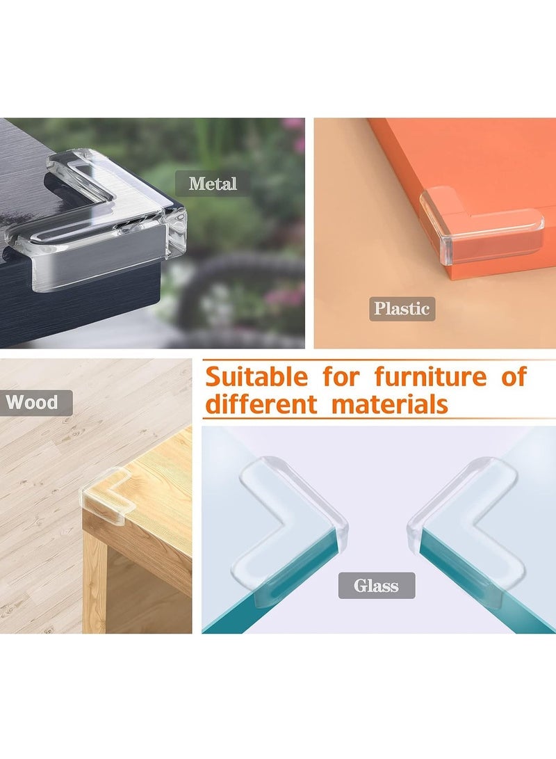 ECVV Corner Guards (12 Pack) Clear Protectors | High Resistant Adhesive Gel Best Baby Proof Stop Child Head Injuries Tables, Furniture & Sharp Corners Proofing (L-Shaped). - Image 5