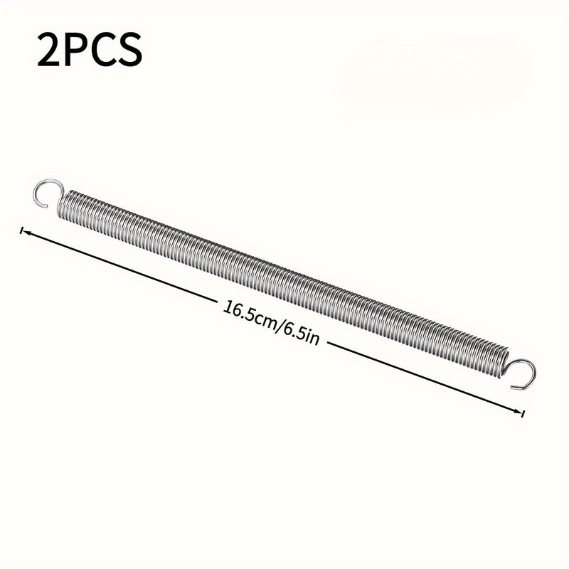 A Set Of Two 3/8 X 6 1/2 Inch Spring Steel Double Hook Extension Tension Springs - Image 2