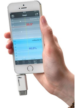 TFA 30.5035.01 Smarthy Thermo-Hygrometer for Smartphones 
