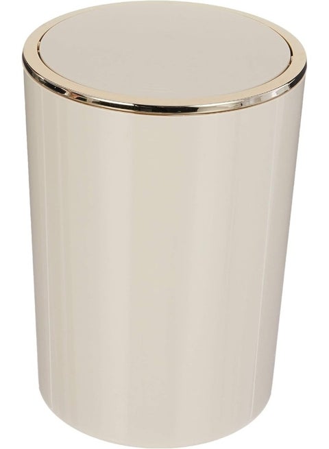 Lenox Trash Can 6 Liter -Beige/Gold