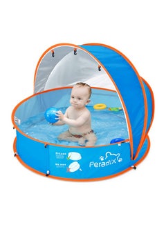 Peradix Peradix Baby Beach Tent, Paddling Pool for Kids & Pets Infant Ball Pit Tent, Toddler Wading Pool UV Sun Shelter Canopy with Mosquito Net, Portable Pop Up Tent Summer Beach Toys for Child  - Image 1