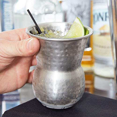 NJ OVERSEAS NJ Stainless Steel Moroccan, Mughlai Hammered Water Drinking Tumbler (400 ml) -2 Pcs Set - Image 5