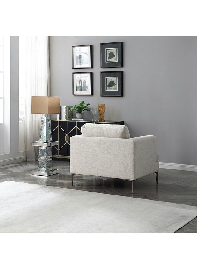 هوم بوكس أماري أريكة بمقعد واحد مع وسادة واحدة ووسادة مسند واحدة 88 × 89 × 100 سم بيج - Image 5