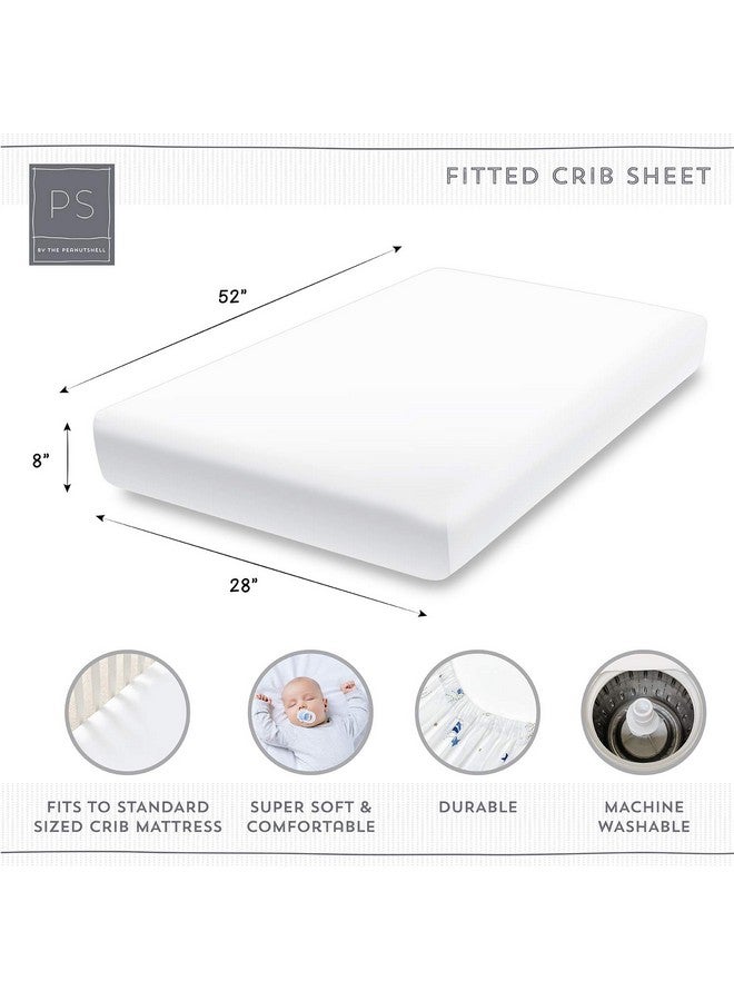 The Peanut Shell مجموعة بيبي سرير 3 قطع من ذا بيناتشيل للأولاد والبنات - مجموعة ديكور سرير حديثي الولادة، الرضع والأطفال مع شريحة سرير ملائمة، وزرة غبار، وغطاء مريح - مشي الفيل - Image 5