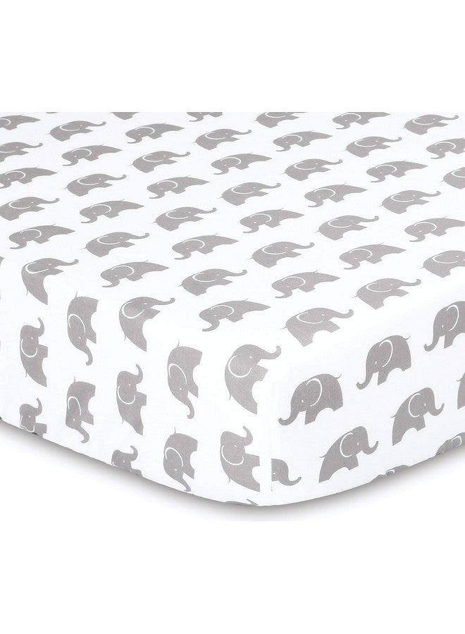 The Peanut Shell مجموعة بيبي سرير 3 قطع من ذا بيناتشيل للأولاد والبنات - مجموعة ديكور سرير حديثي الولادة، الرضع والأطفال مع شريحة سرير ملائمة، وزرة غبار، وغطاء مريح - مشي الفيل - Image 4