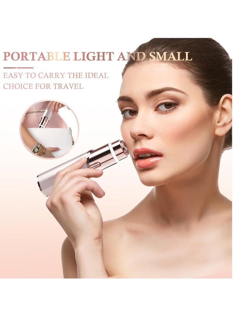 Facial Hair Removal for Women, Portable Lady Shaver, Rechargeable Painless Hair Remover for Face, Upper Lips, Chin, Peach Fuzz - Image 3
