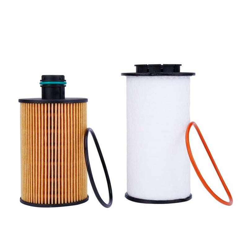 68235275AA Diesel Fuel Filter and 68229402AA Oil filter Fits for Dodge RAM 1500 30L V6 Diesel Turbocharged Engine 2014 2015 2016 2017 2018 1