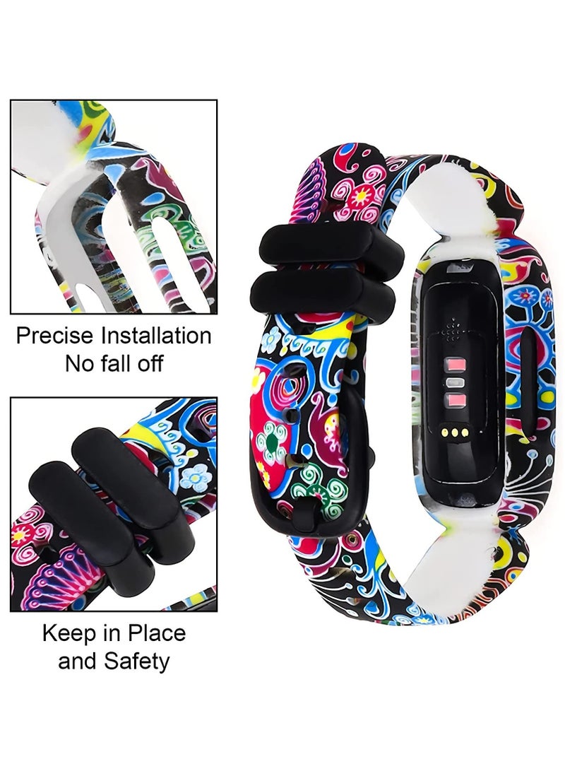 سيوسي Bands Compatible for Fitbit Ace 3 Straps for Kids Girls Boys- Colorful Skin-Friendly Waterproof Ace 3 Bands for Girls Watch Band Wrist Strap Bracelet Accessories For Kid Children(3 Pack)Bands Compatib - Image 2
