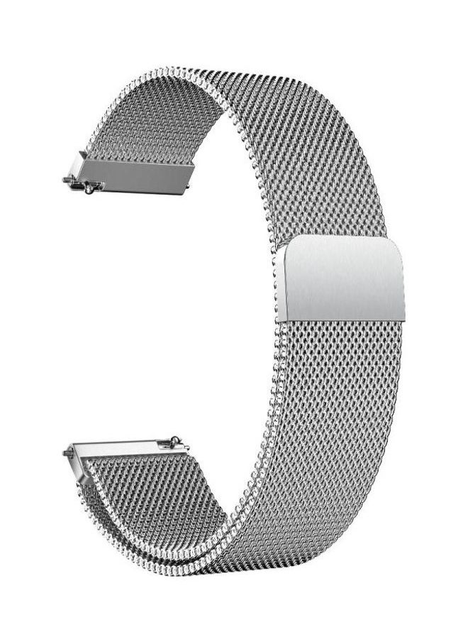 NIBEMINENT - For Huawei Watch 3 And Pro Milanese Replacement Strap Silver - Image 1