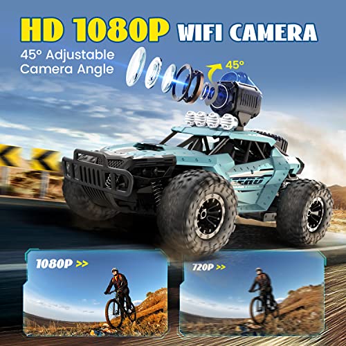 DEERC RC Cars DE36W Remote Control Car with 1080P HD FPV Camera, 1/16 Off-Road High Speed Monster Trucks for Kids Adults 60 Min Play - Image 2