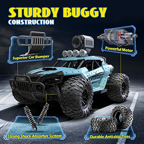 DEERC RC Cars DE36W Remote Control Car with 1080P HD FPV Camera, 1/16 Off-Road High Speed Monster Trucks for Kids Adults 60 Min Play - Image 5