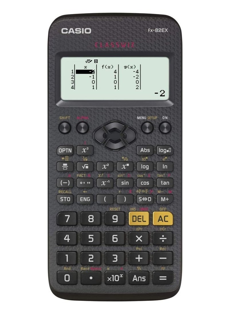 CASIO - Casio FX-82EX ClassWiz School And Graphic Scientific Calculator Black - Image 1