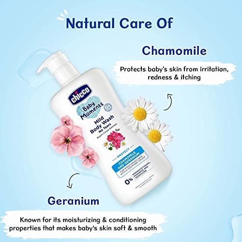 Chicco Baby Moments Mild Body Wash Protect, New Advanced Formula With Natural Ingredients, No Tears, Suitable For Babys Body Wash, No Phenoxyethanol And Parabens (500Ml) - Image 5