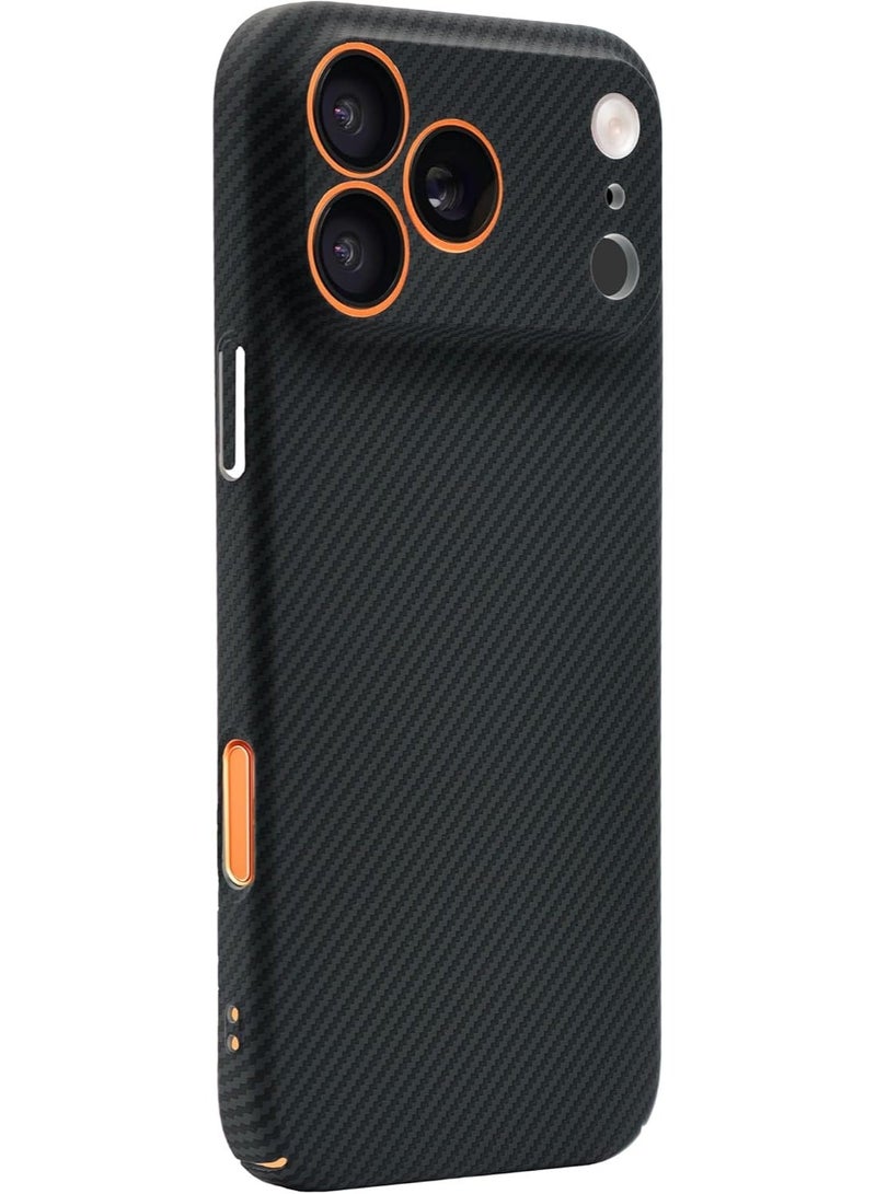 فوني Phoni 360 Case, [MagSafe Compatible] Ultra-Slim Thin Lightweight Cover, Matte Finish Carbon Fiber like Texture, Minimalist Caseless Feel for iPhone 17 Pro - Phantom Black - Image 1