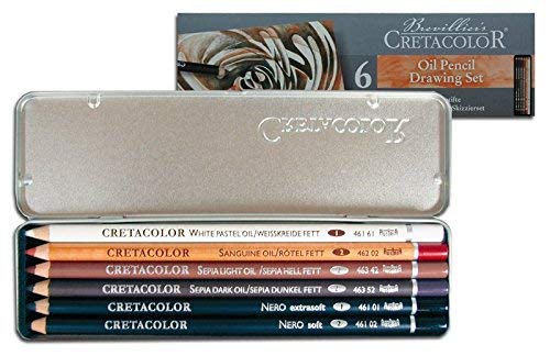 Cretacolor Oil Pencil Drawing Set of 6,Multicolour,400 07 - Image 1