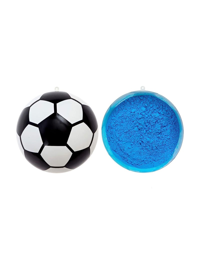 Party with Emma - Gender Reveal Soccer Ball Blue and Pink Powder Kit Party Supplies Oh Baby Party Supplies (Blue) - Image 1