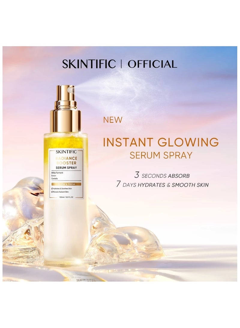 SKINTIFIC Radiance Booster Serum Spray containing essence and oil make the skin glossy hydration 100ml - Image 1