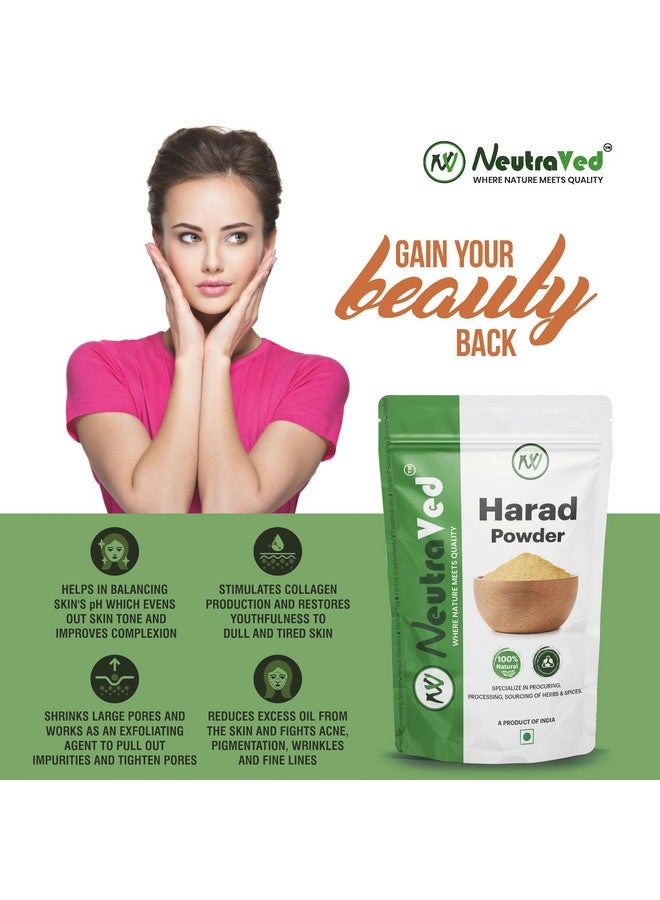 NeutraVed Harad Powder, 250g | Haritaki Fruit Powder, Terminalia Chebula, Natural | Stand Up Ziplock Pouch Reusable, 250g - Image 4