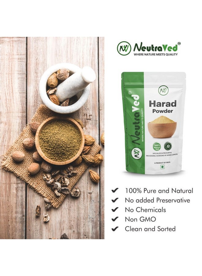 NeutraVed Harad Powder, 250g | Haritaki Fruit Powder, Terminalia Chebula, Natural | Stand Up Ziplock Pouch Reusable, 250g - Image 3