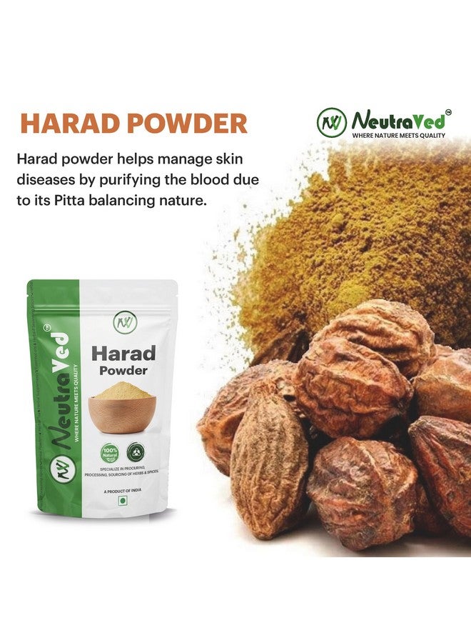 NeutraVed Harad Powder, 250g | Haritaki Fruit Powder, Terminalia Chebula, Natural | Stand Up Ziplock Pouch Reusable, 250g - Image 2