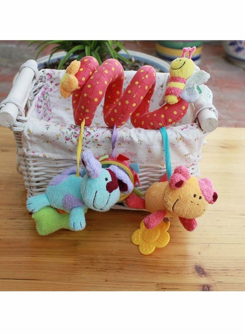 KASTWAVE Activity Spiral Baby Pram Toy, Soft Baby Sensory Toy Gifts Ideal for Prams and Pushchairs Suitable from Newborn 0 to 6 Months Boys and Girls Hanging Toys Stroller Toy Car Seat Bed Hanging Toys - Image 3