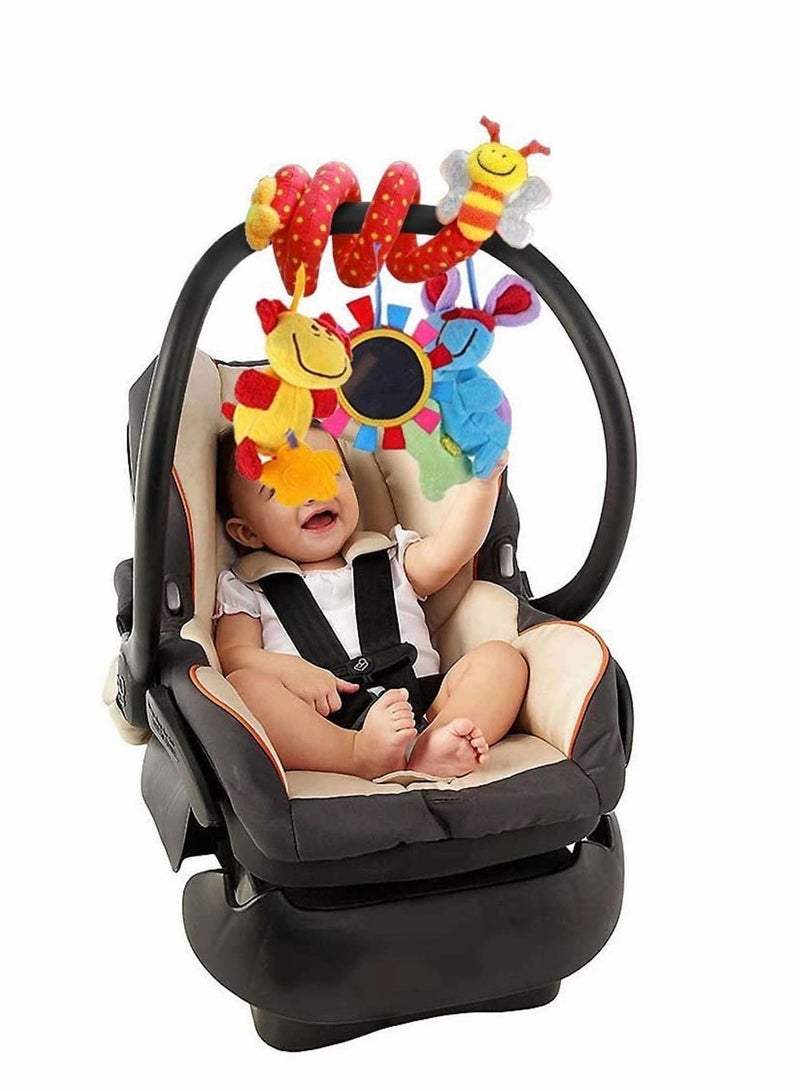 KASTWAVE Activity Spiral Baby Pram Toy, Soft Baby Sensory Toy Gifts Ideal for Prams and Pushchairs Suitable from Newborn 0 to 6 Months Boys and Girls Hanging Toys Stroller Toy Car Seat Bed Hanging Toys - Image 2