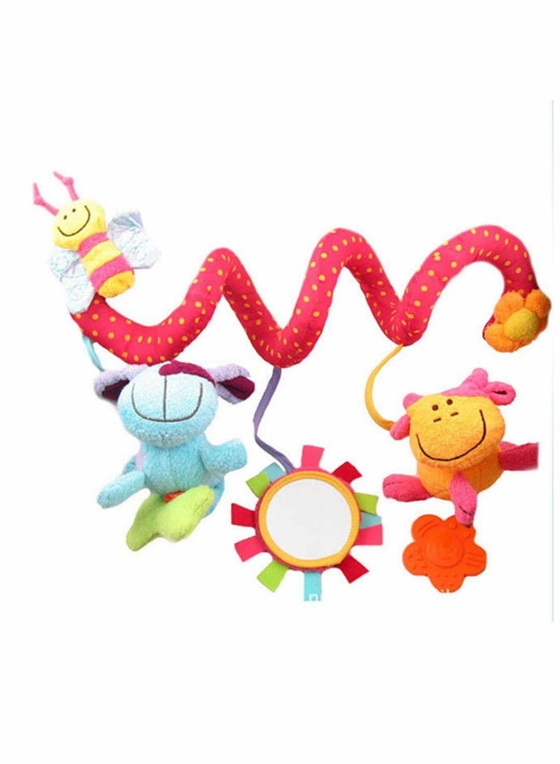 KASTWAVE Activity Spiral Baby Pram Toy, Soft Baby Sensory Toy Gifts Ideal for Prams and Pushchairs Suitable from Newborn 0 to 6 Months Boys and Girls Hanging Toys Stroller Toy Car Seat Bed Hanging Toys - Image 4