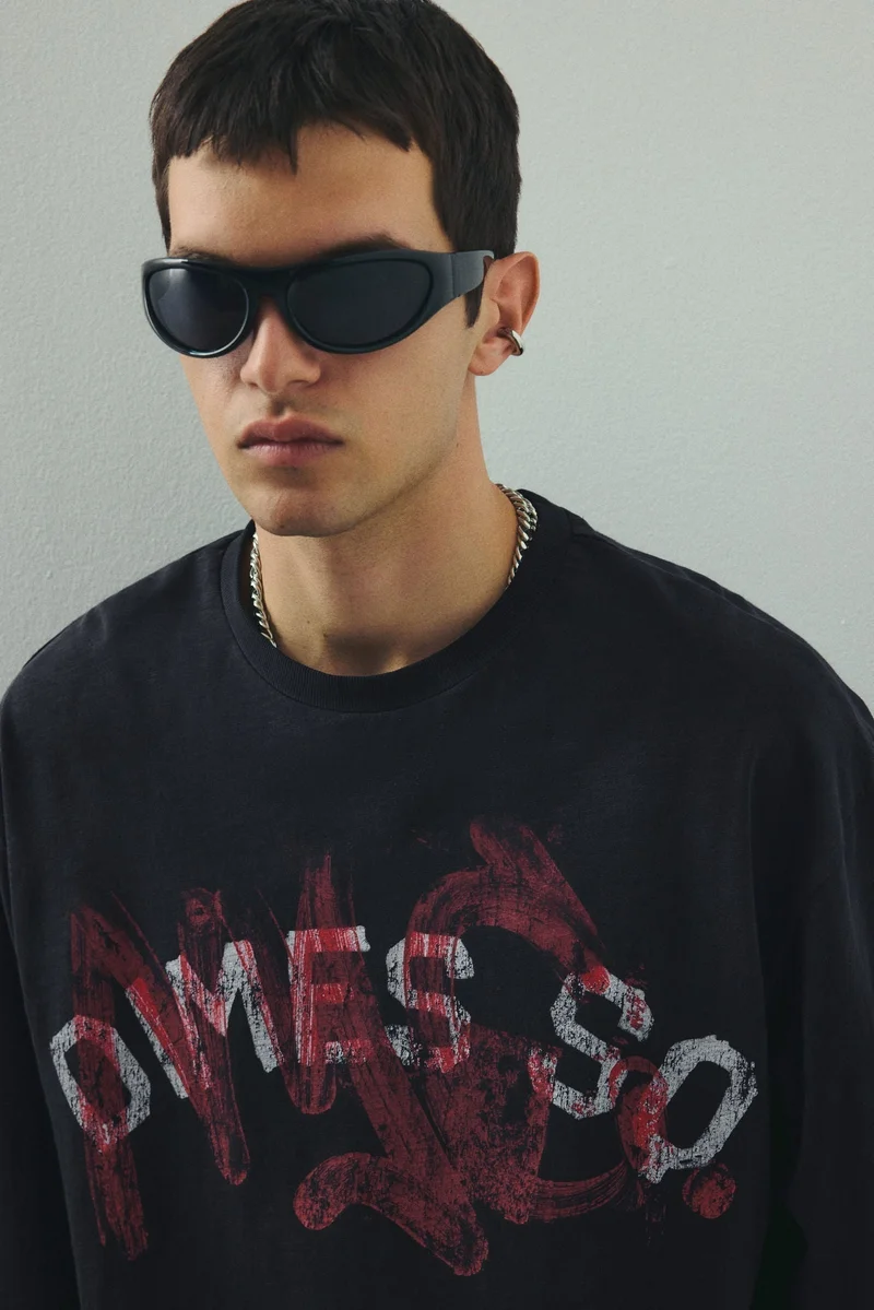 H&M Oversized Fit Long-sleeved jersey top