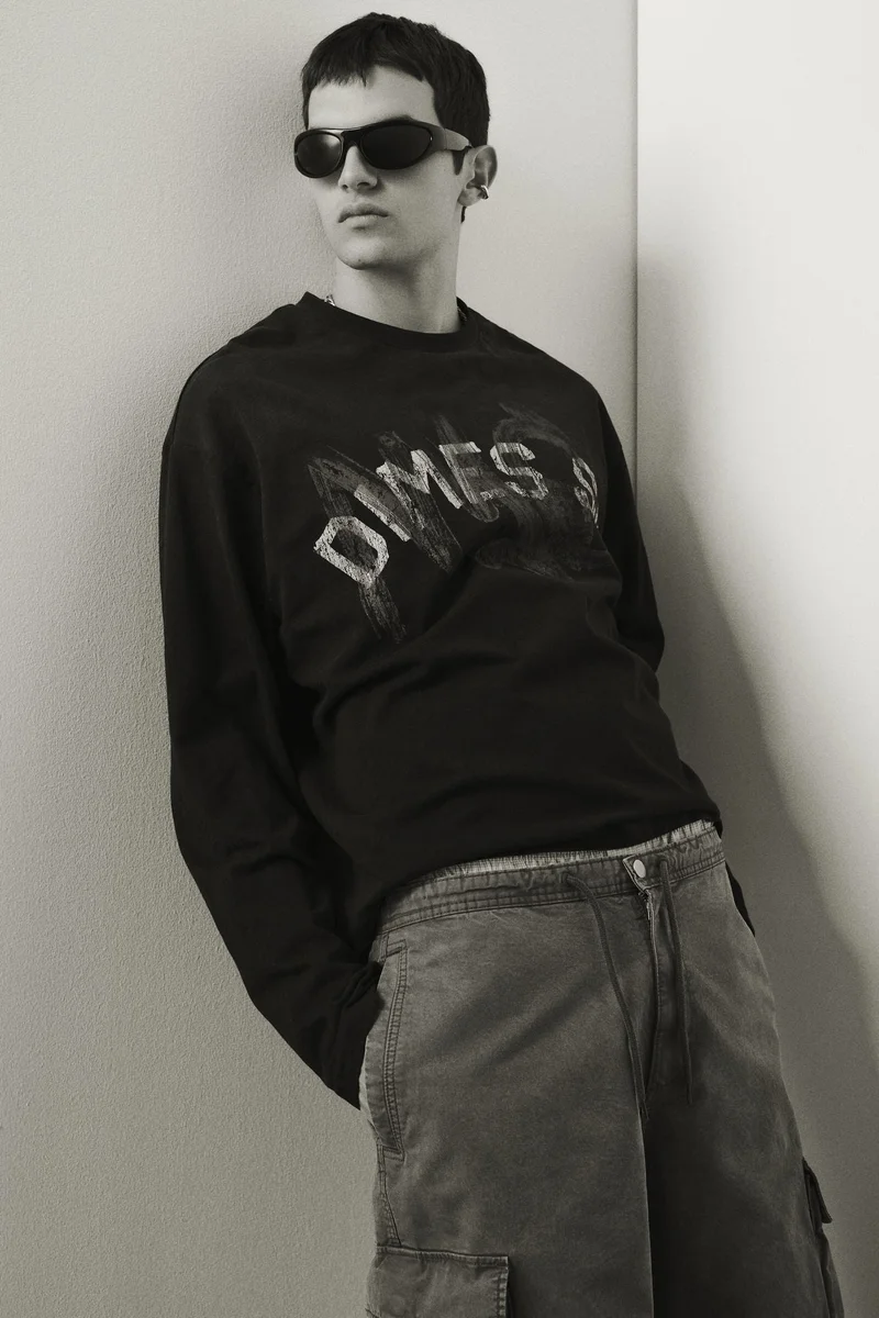 H&M Oversized Fit Long-sleeved jersey top