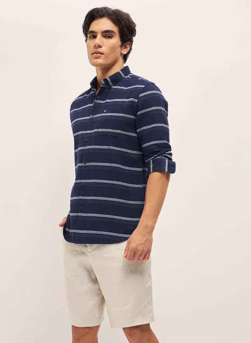 ذا بير هاوس Men's Cotton Shirt | Casual & Formal Long | Classic Button-Down, Office & Everyday Wear, Comfortable & Breathable Fabric