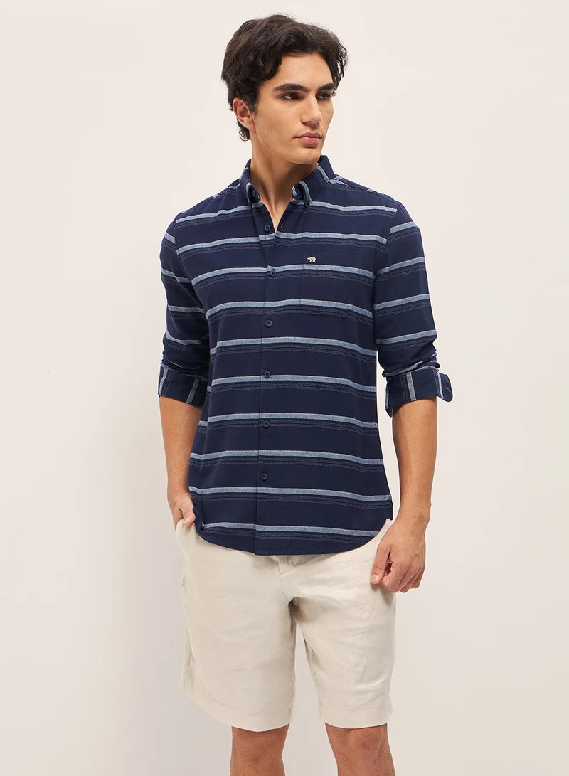 THE BEAR HOUSE Men's Cotton Shirt | Casual & Formal Long | Classic Button-Down, Office & Everyday Wear, Comfortable & Breathable Fabric