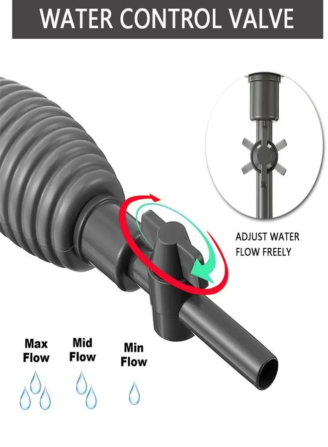 HOOTO 1.7-meter manual vacuum water exchanger, used for changing water in fish tanks and cleaning gravel and sand (with duckbill) - Image 3