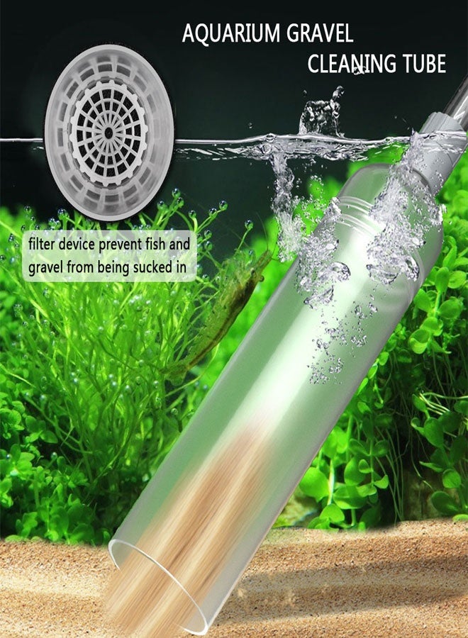 HOOTO 1.7-meter manual vacuum water exchanger, used for changing water in fish tanks and cleaning gravel and sand (with duckbill) - Image 4