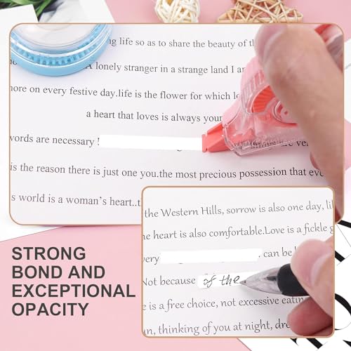 ECLET Correction Tape - Pack of 3 Pcs Correction Tape 12 Meter X 5 MM, for Journal, Correction Pen, Whitener for Correction, Stationary Items, Correction Pen Tape (Any 3 Random Color sent) C - Image 2