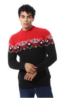 Wool Men Pullover With Multi Design