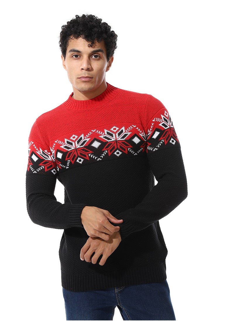 Caesar - Wool Men Pullover With Multi Design - Image 1