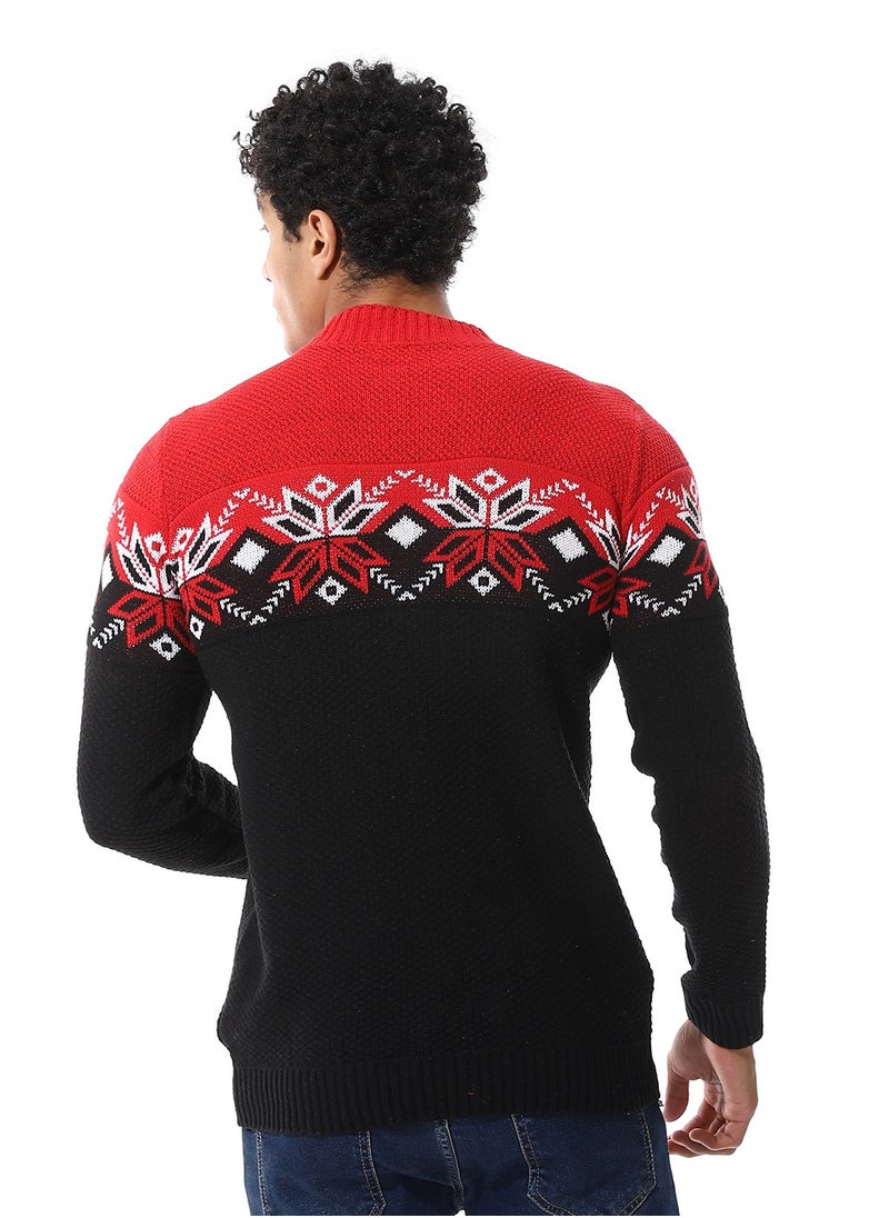 Caesar - Wool Men Pullover With Multi Design - Image 1