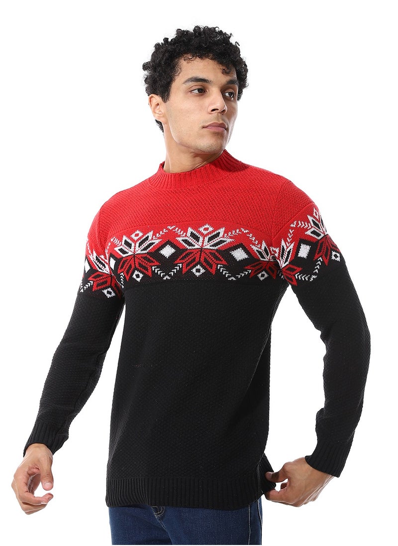 Caesar - Wool Men Pullover With Multi Design - Image 1