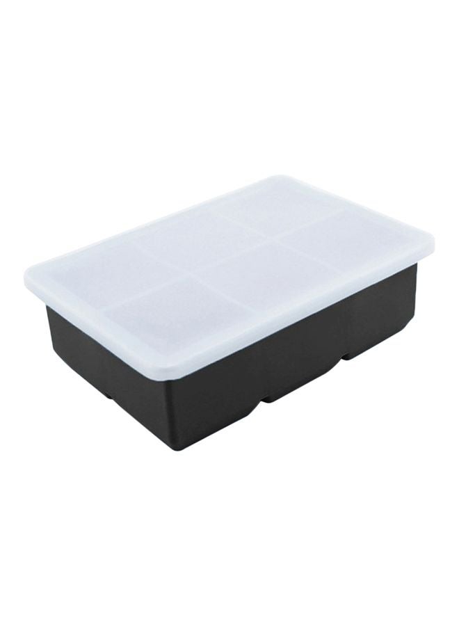 Loquat 6-Grid Ice Cube Tray Black/White 16x5x11.5cm - Image 1