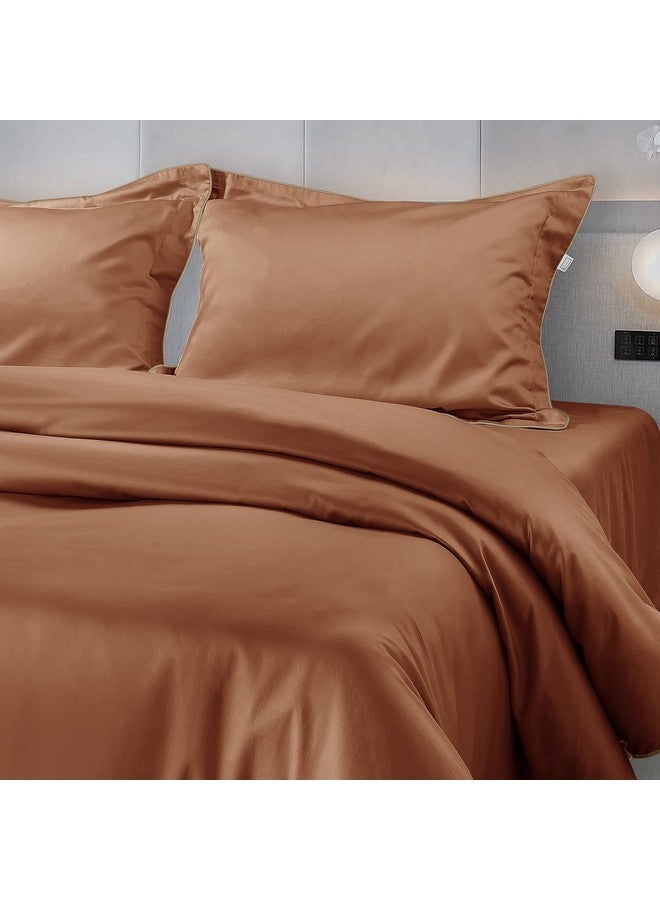 Spread Spain® Italian Cotton 500 Thread Count Single Bed Size Duvet/Quilt Cover, Soft, Breathable and Closure Zipper Duvet Cover (60" x 90" Inch, Copper) - Image 5