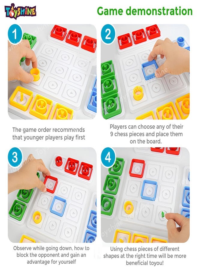 Toyshine Trio Me Brain Teaser Strategy & War Game Parent-Child Interaction Puzzle Game Board Toy Shape Game That Challenges to Strategically Pace for Kids 5+ - Image 3